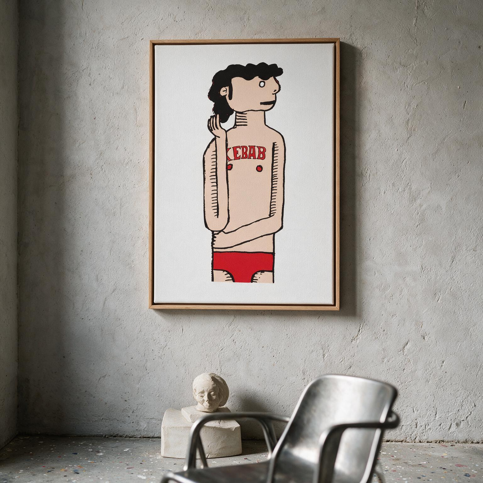 "Kebab" Framed Canvas