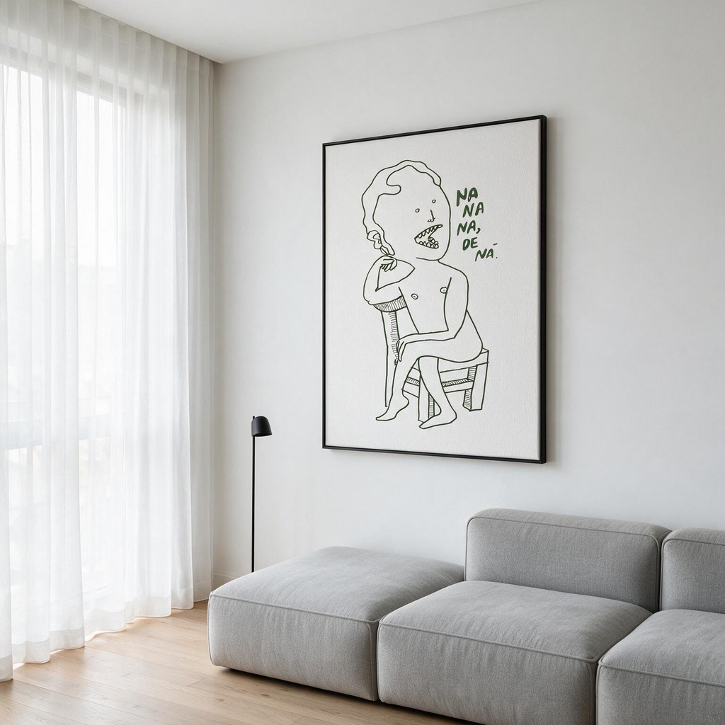 "Na na na, de ná" Framed Canvas