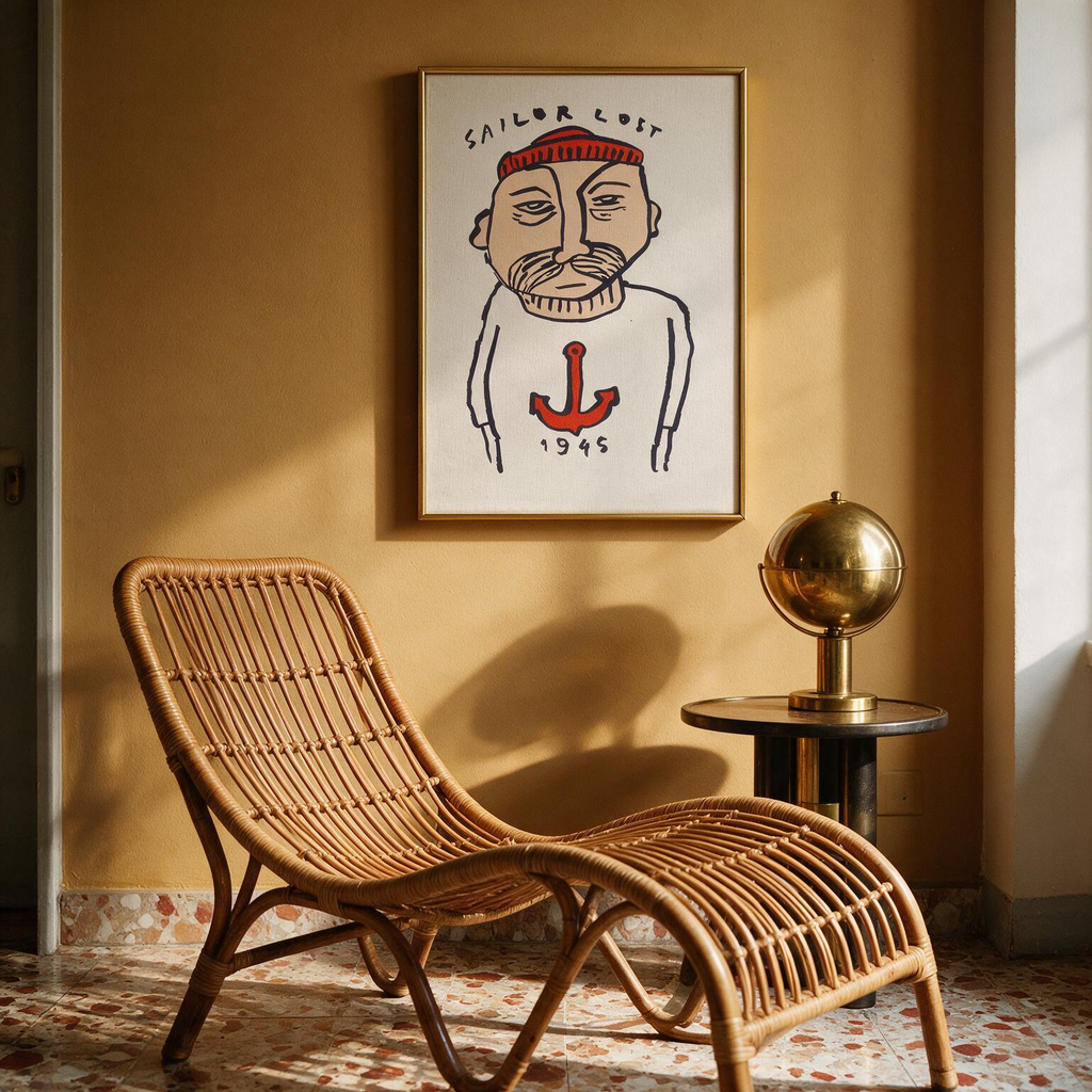 "Sailor lost 1945" Framed Canvas