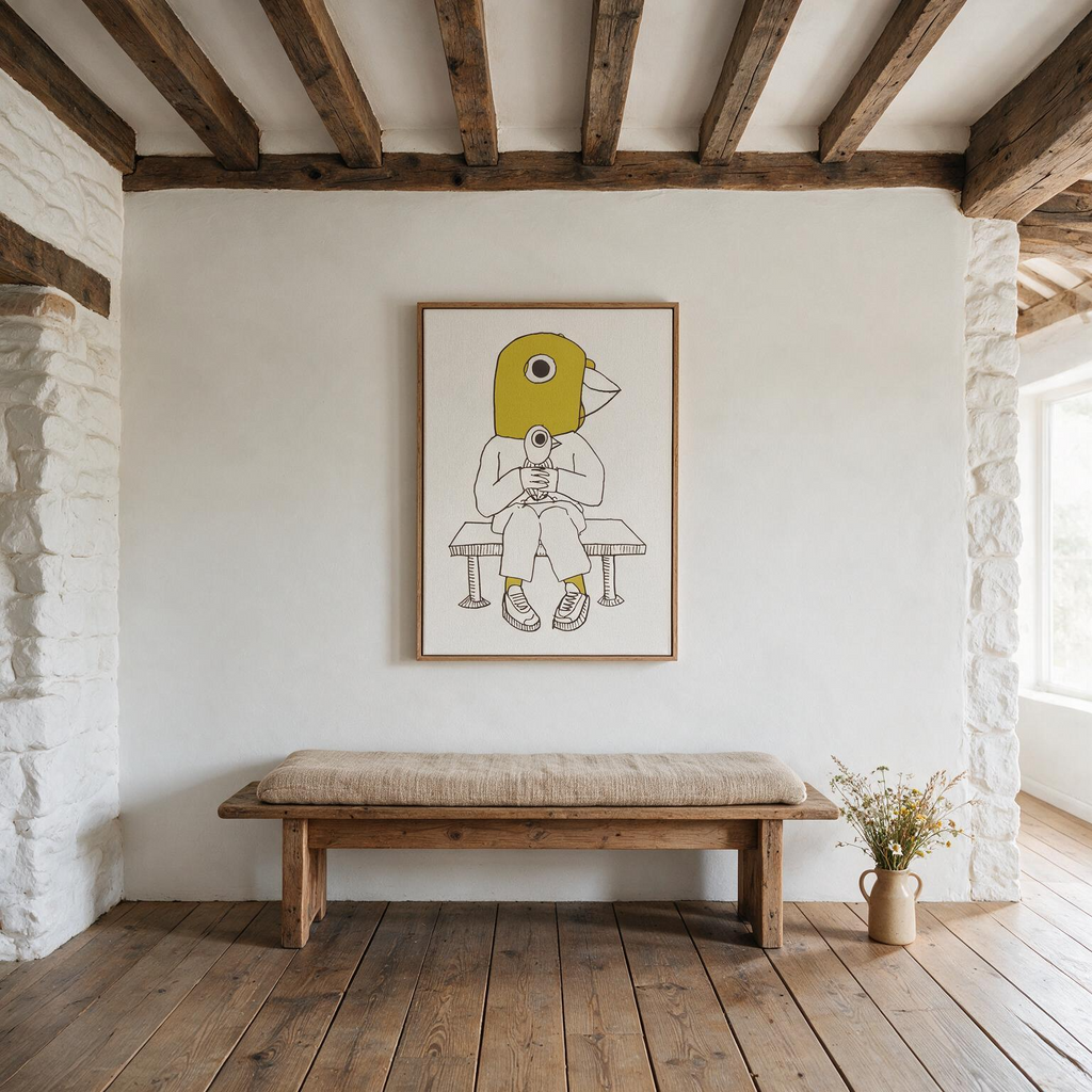 "El pajarero" Framed Canvas