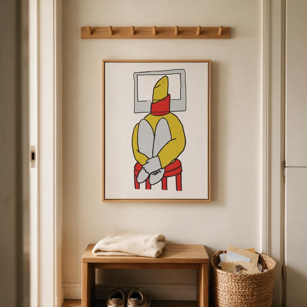 "Sin revelar" Framed Canvas