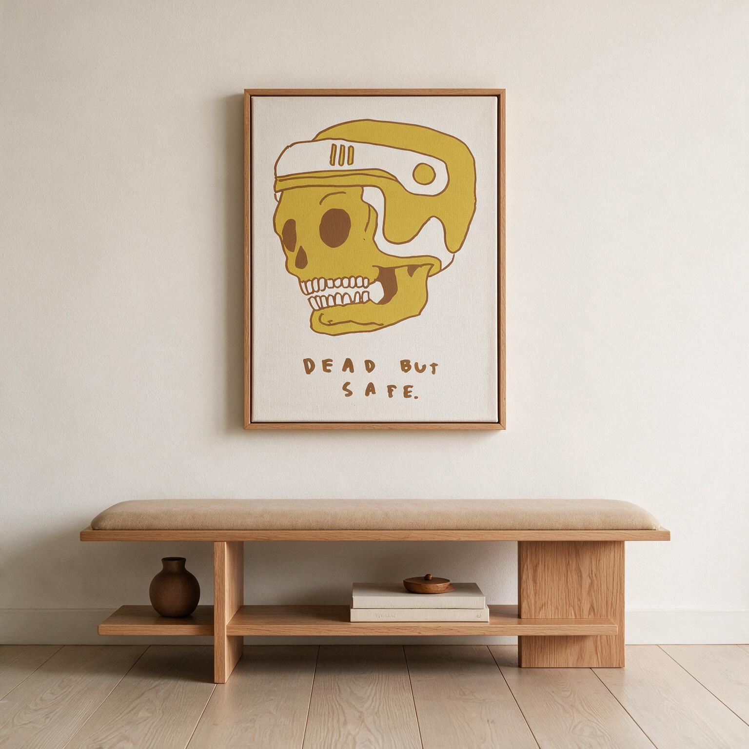 "Dead but safe" Framed Canvas