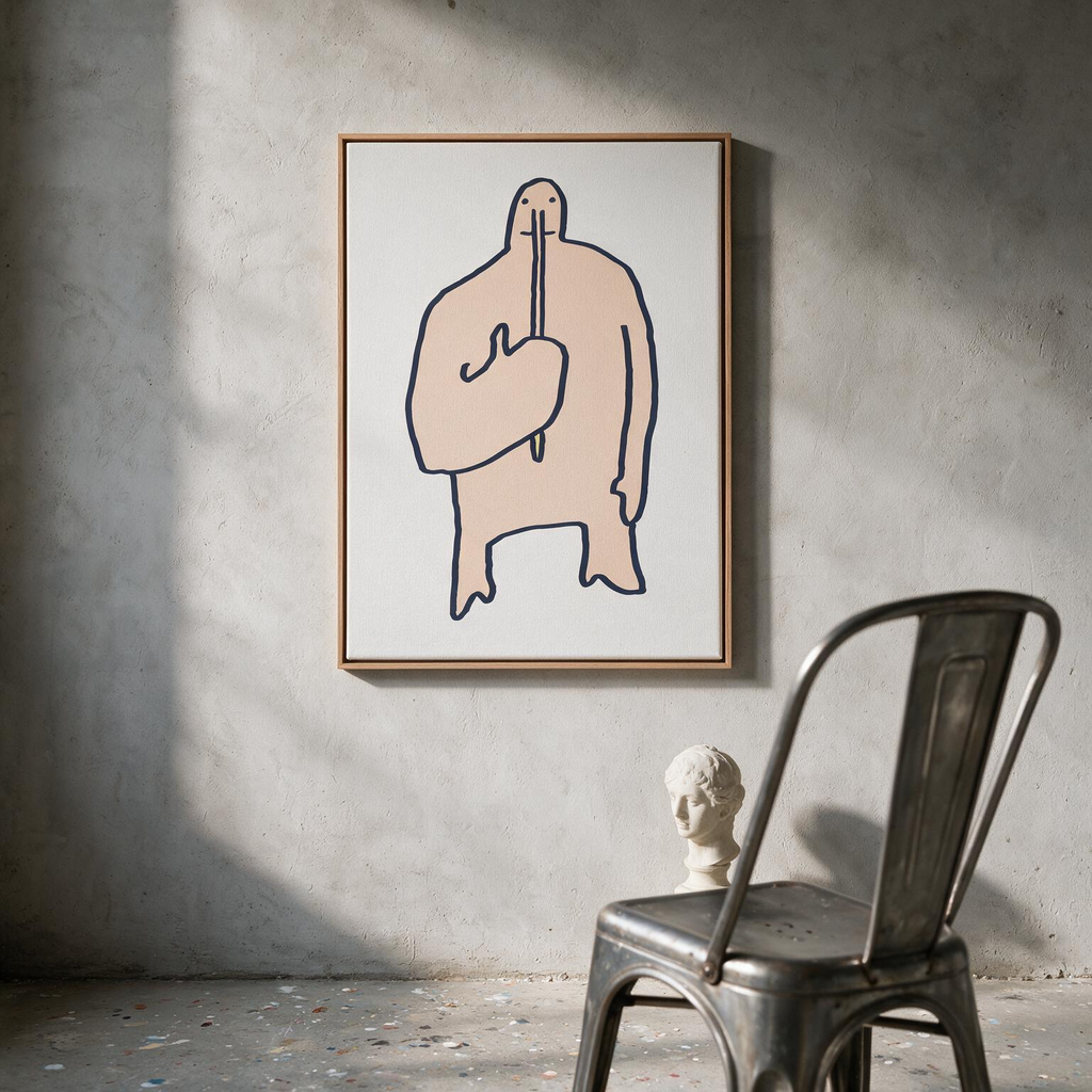 "El mocoso" Framed Canvas