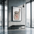 "Son las manos del latino"  Framed Canvas