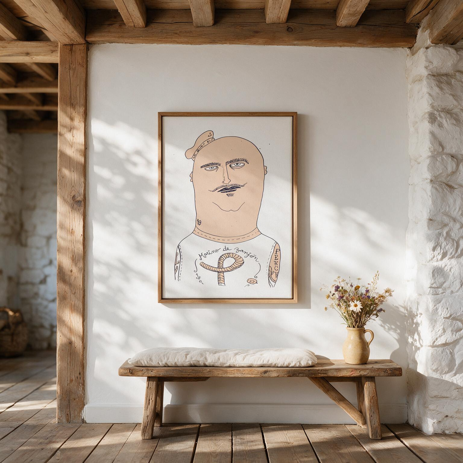 "Marino de zanjón" Framed Canvas