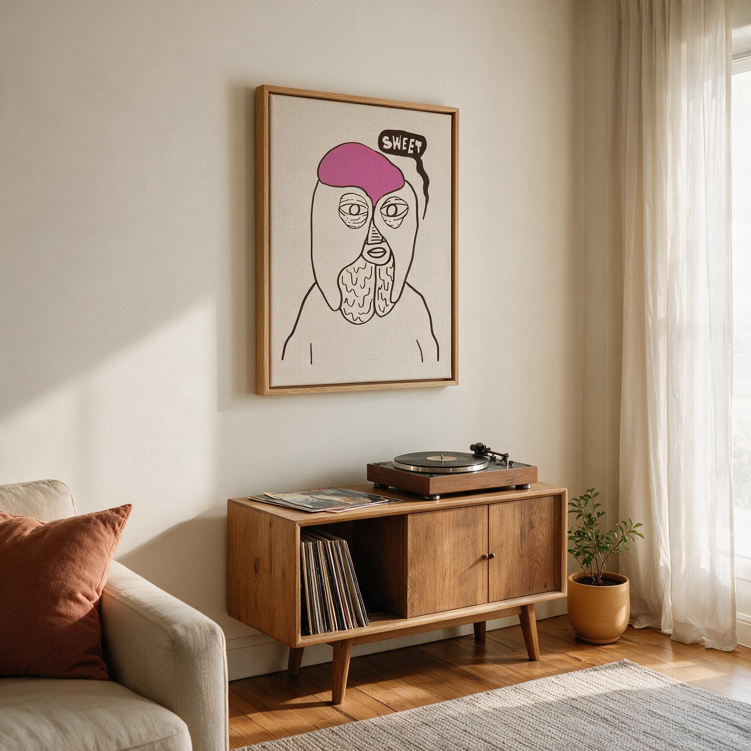 "Sweet" Framed Canvas