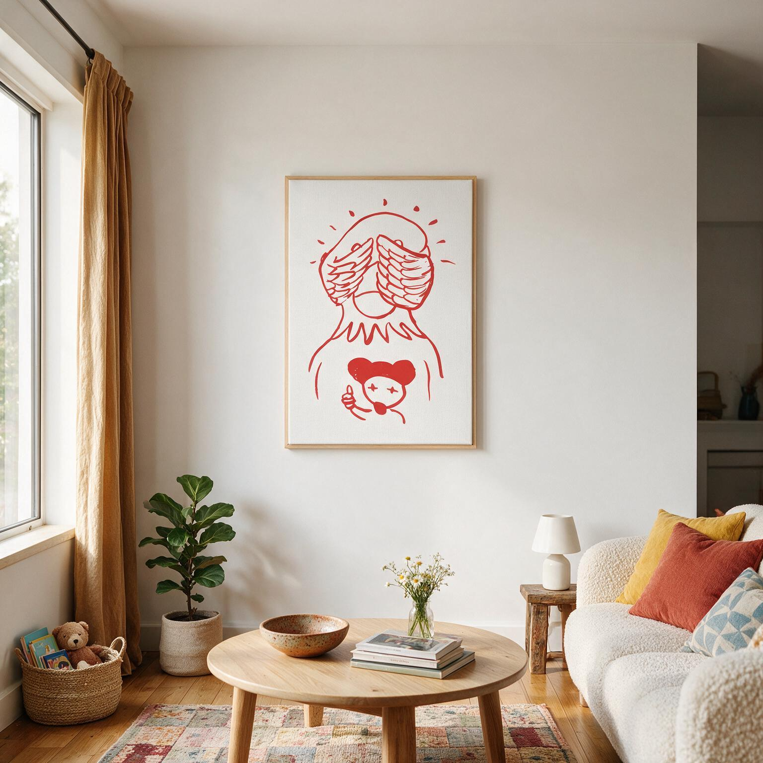 "No veo nada" Framed Canvas