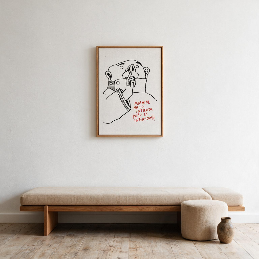 "No lo entiendo pero es interesante" Framed Canvas