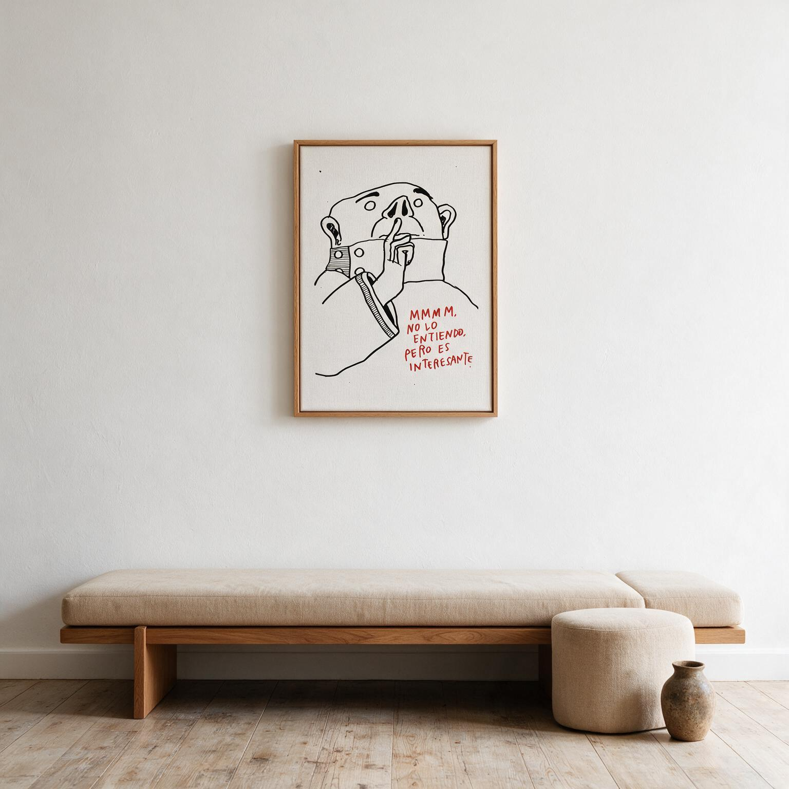"No lo entiendo pero es interesante" Framed Canvas