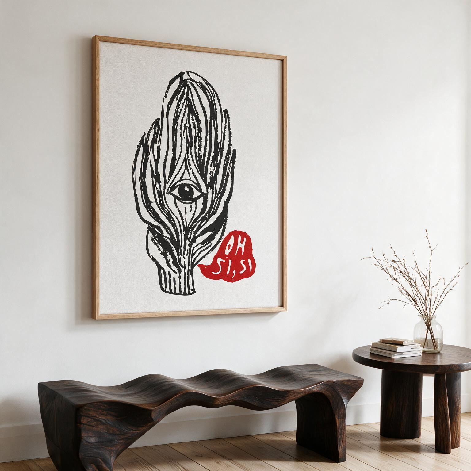 "Oh sí, si" Framed Canvas