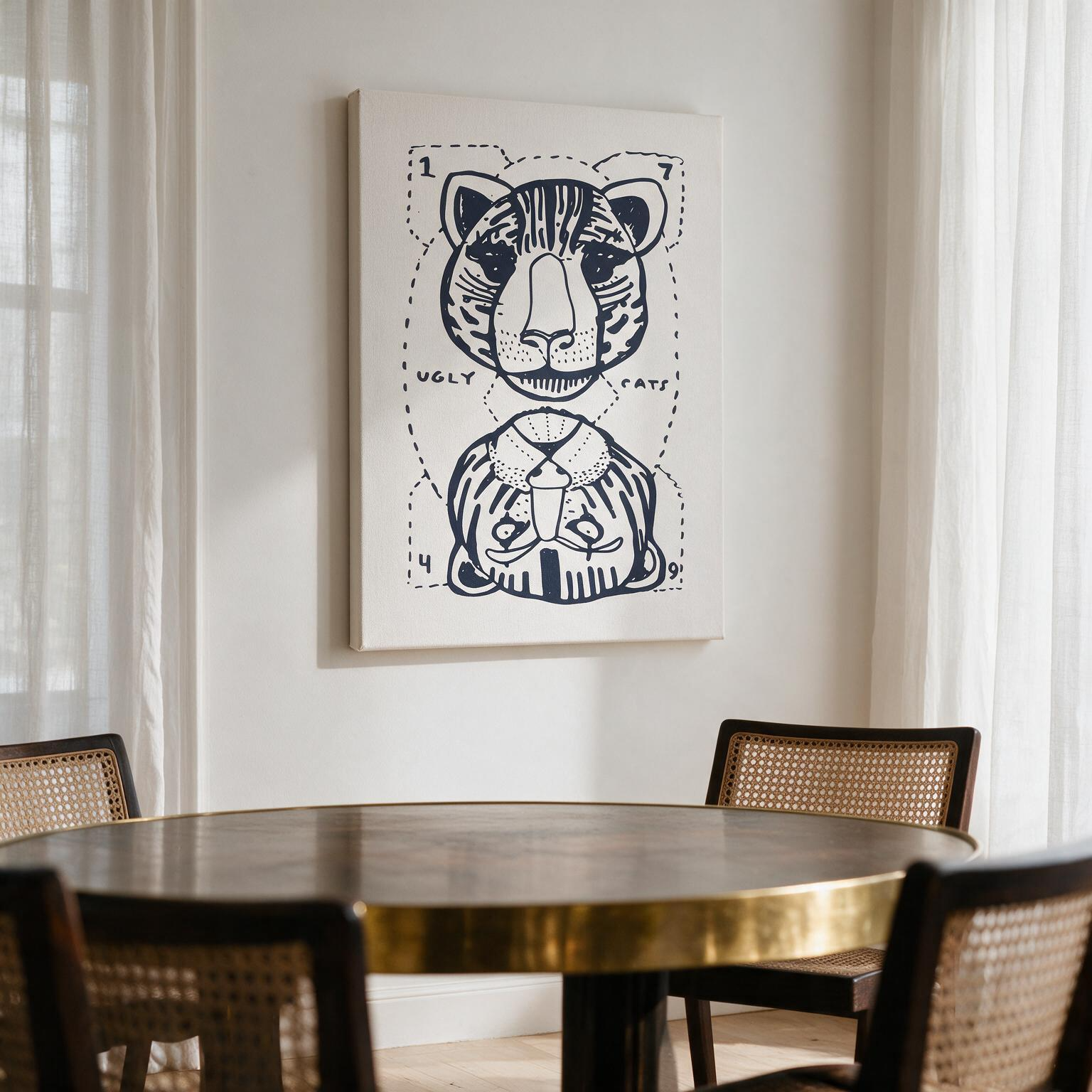 "Ugly cats" Canvas