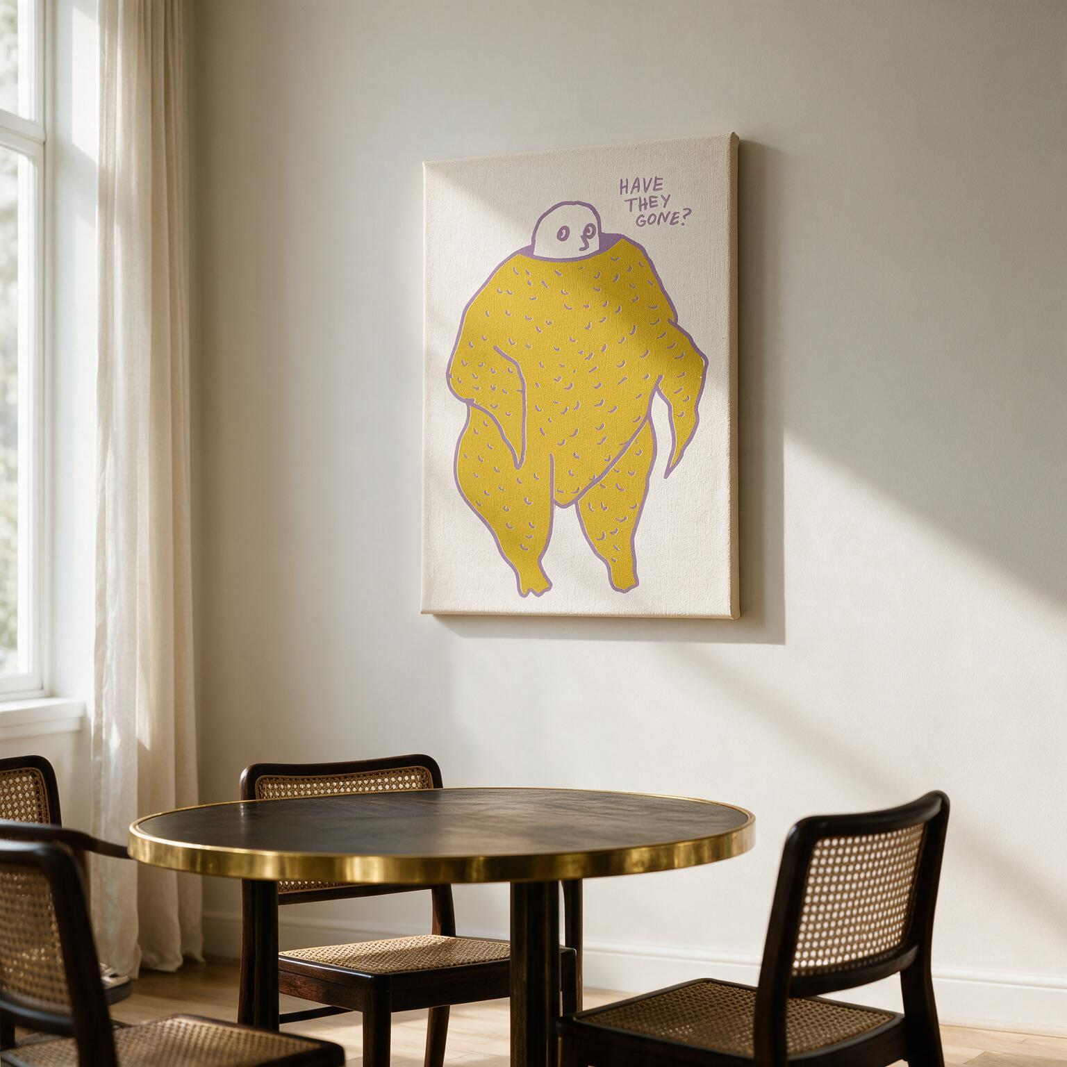 "Have they gone?" Canvas
