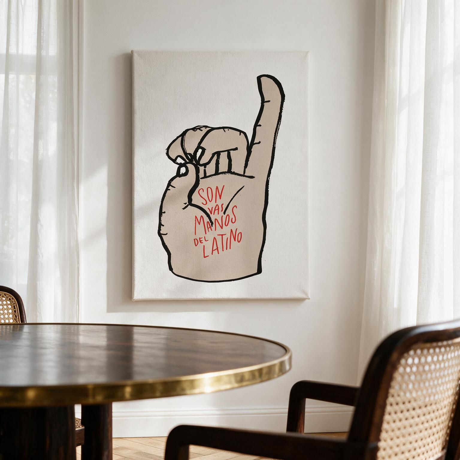 "Son las manos del latino"  Canvas