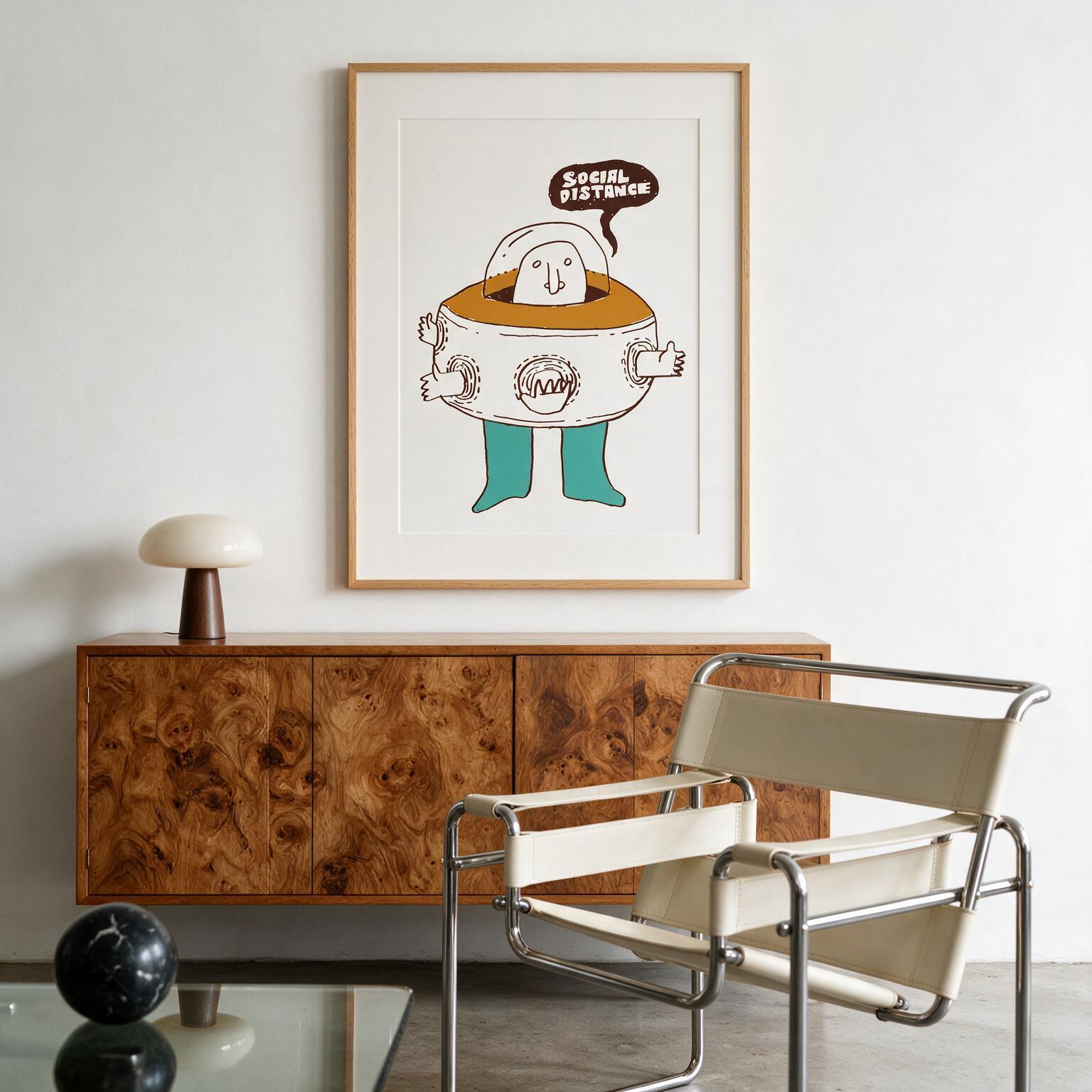 "Social distance"  Classic Semi-Glossy Paper Poster