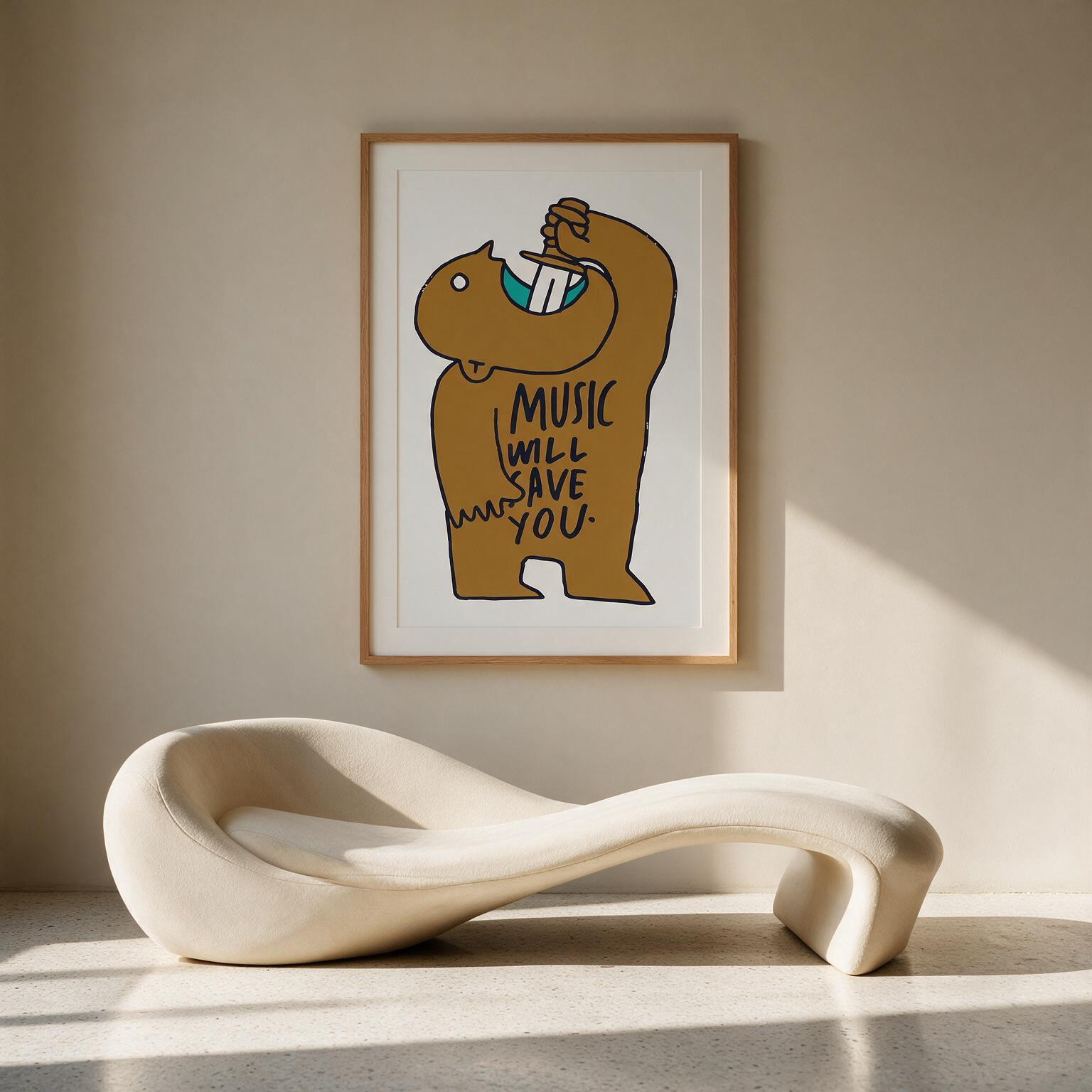 "Music will save you" Classic Semi-Glossy Paper Poster