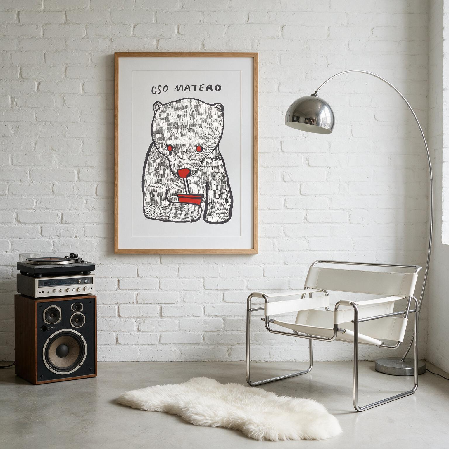 "Oso matero" Classic Semi-Glossy Paper Poster