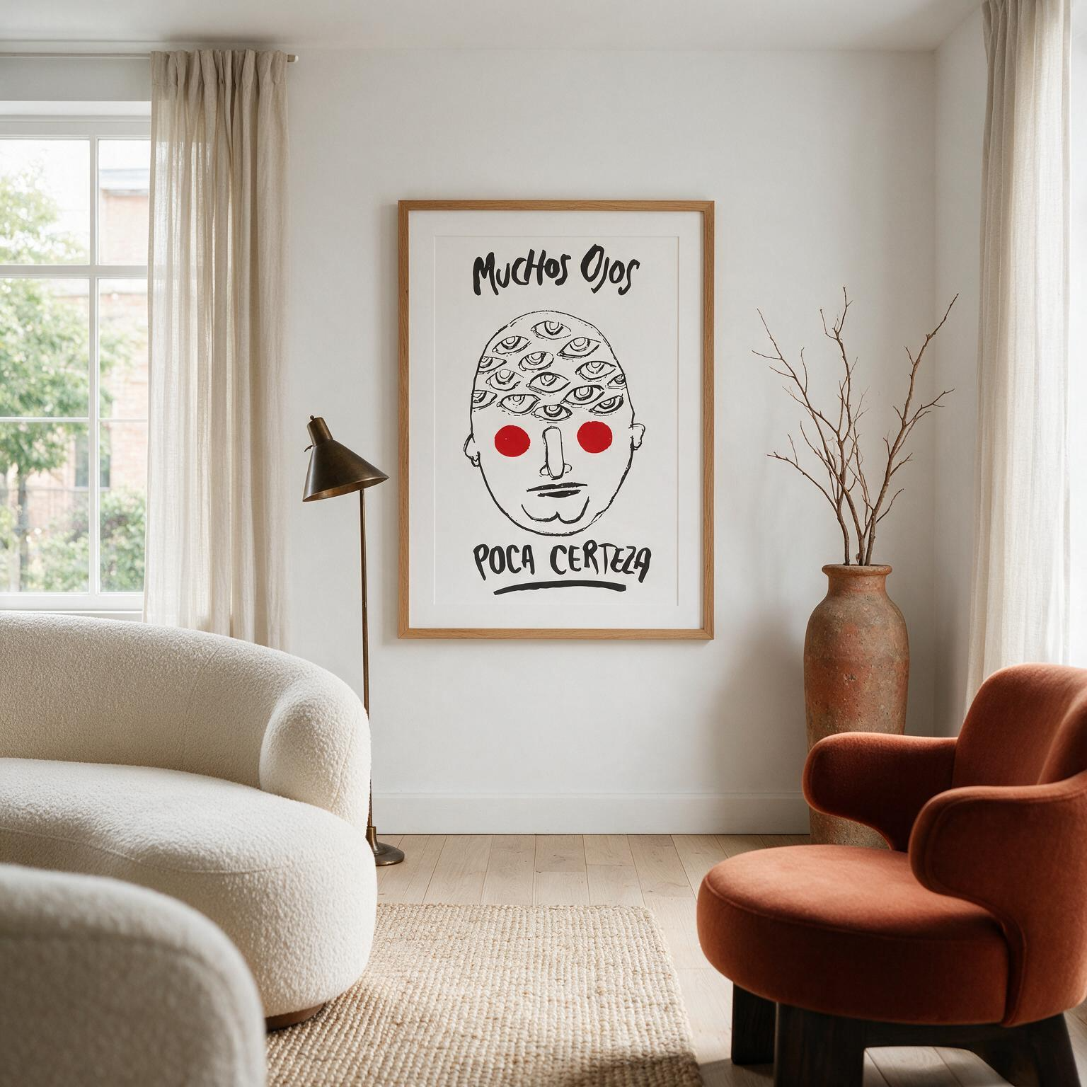 "Muchos ojos, poca certeza" Classic Semi-Glossy Paper Poster